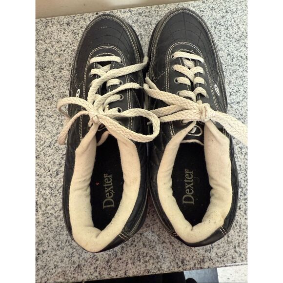 Men’s Dexter Turbo 2 Bowling Shoes Black White Slide-Rite Sole Size 11M - Picture 2 of 5